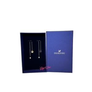 Swarovski Ginger Earrings Dangling Drop Disk #5548108